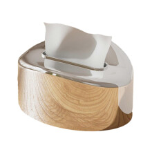 (Silver) Tissue Box Cover – Spring Support – for Living Room Office