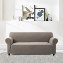 (Coffee, 3 Seater) Kensington Homeware Spandex Sofa Protector – Soft & Stretchable | Anti-Slip & Washable | Pet & Kid Friendly | Fits 1/2/3