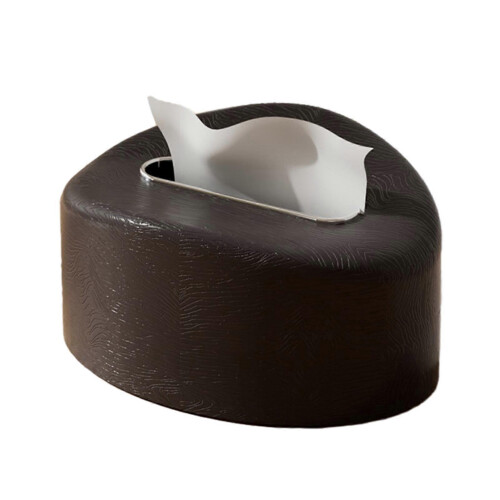(Black) Tissue Box Cover – Spring Support – for Living Room Office