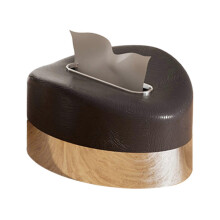 (Silver Black) Tissue Box Cover – Spring Support – for Living Room Office