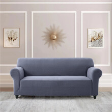 (Navy, 3- Seater Sofa) Imperial Rooms Premium Spandex Elastic Sofa Cover – Water-Resistant, Stretchable & Durable Furniture Protector |