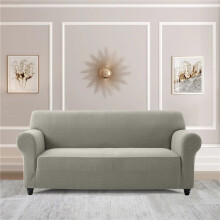 (Beige, 3- Seater Sofa) Imperial Rooms Premium Spandex Elastic Sofa Cover – Water-Resistant, Stretchable & Durable Furniture Protector |