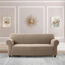 (Coffee, 3- Seater Sofa) Imperial Rooms Premium Spandex Elastic Sofa Cover – Water-Resistant, Stretchable & Durable Furniture Protector |