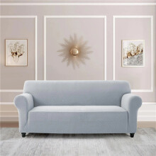 (Light Grey, 3- Seater Sofa) Imperial Rooms Premium Spandex Elastic Sofa Cover – Water-Resistant, Stretchable & Durable Furniture Protector |