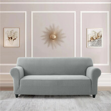 (Grey, 3- Seater Sofa) Imperial Rooms Premium Spandex Elastic Sofa Cover – Water-Resistant, Stretchable & Durable Furniture Protector |