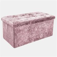 (Pink) Storage Ottoman - Home Organizer for Clothes, Toys, and More
