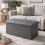 (Brown) Leather 2 seater ottoman box size large 5