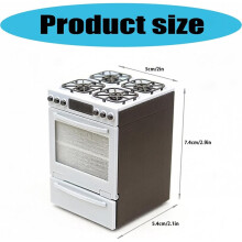 Miniature Gas Stove with Oven Model 1/12 Dollhouse Kitchen Scene Decoration Pretend Toy