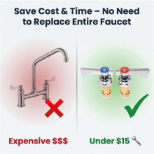 21-308L 21-309L Valve & Stem Handle Repair Kit for Krowne Cold & Hot 1/4 Turn Ceramic Cartridge Replacement