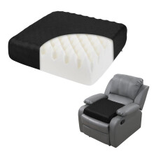 Egg Shaped Foam Recliner Chair Cushion for Elderly, 20x20x5inch Cushion Cahir Pad for Couch, Armchair Black