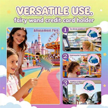 Bacchetta Magica Stampata In 3D con Funzione "Tocca per Pagare",Supporto per Bacchetta Magica Portatile,Divertente Custodia per Pagamenti Contactless