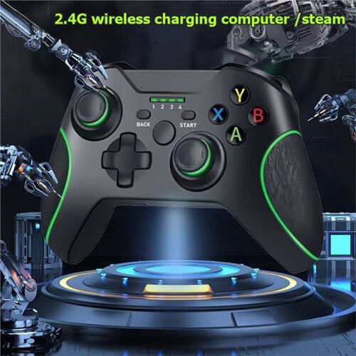 Wireless Gamepad for  One 2.4G Game Controller for PS3/PC/XSXc with Dual Vibration Ergonomi Game Controller 2