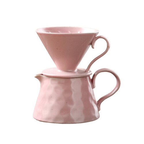 Ceramic Pour over Coffee Set for  Dripper with Carafe  2Pcs for Home Brewing