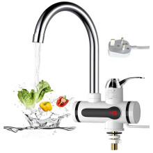 360 Electric Heating Tap Kitchen Bathroom Fast Instant Hot Water Heater Faucet