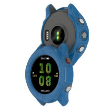 Capa Protetora de Relógio para Forerunner 955 TPU Bumper Cover Semi-Pack Capa Protetora Azul