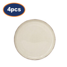 Stoneware Side Plates 19cm 4pcs Rustic Speckled Dessert Snack Plates Farmhouse