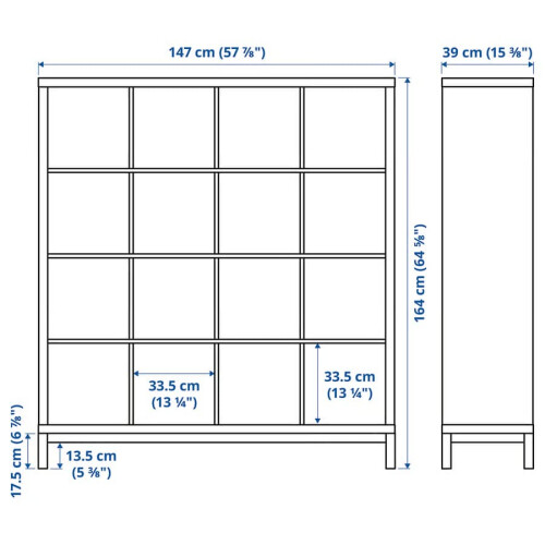 ikea 16-Cube Unit With Underframe- 147x164 cm 1