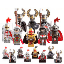 8PCS Templar knight soldier Golden Knight MiniFigures Kid Toy Fit Lego