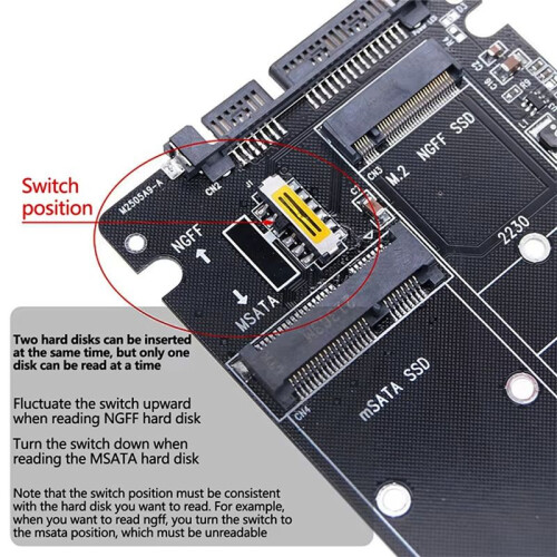 NGFF to  3 External HDD Enclosure MSATA SSD Adapter M.2  Protocol Adapter Board