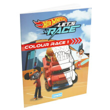 (1 Book) Hot Wheels Let's Race Colour Race 1 Copy Colour Colouring Book