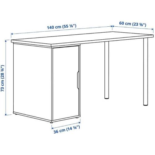 IKEA LAGKAPTEN / ALEX Desk with Storage 140x60cm 2