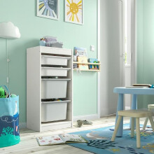 IKEA TROFAST Storage Unit with 4 Boxes 46x30x94cm