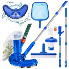 Pool Vacuum Cleaning Kit, Swimming Pool Vacuum Cleaner Set for Efficient Pool Cleaning and Maintenance EU Pipe Interface