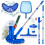 Pool Vacuum Cleaning Kit, Swimming Pool Vacuum Cleaner Set for Efficient Pool Cleaning and Maintenance EU Pipe Interface 1