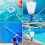 Pool Vacuum Cleaning Kit, Swimming Pool Vacuum Cleaner Set for Efficient Pool Cleaning and Maintenance EU Pipe Interface 4