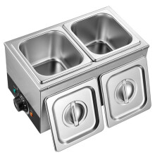 Fondoir à Chocolat au Bain Marie-Duoku-2 Cuves, 800 W, Capacité 4 kg, Adapté pour Beurre, Fromage, Lait, Sauces et Chocolaterie