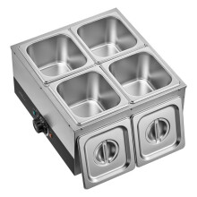 Chocoladefondue met Bain-Marie-Duoku-4 Vaten, 1200 W, Capaciteit van 8,2 kg, Ideaal voor Boter, Kaas, Melk, Sauzen en Chocolaterie