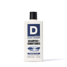 Duke Cannon 2-in-1 Shampoo & Conditioner für Männer - Midnight Swim, 14 oz - Kühlende, stärkende Formel mit Menthol, Teebaum & Protein