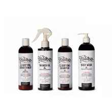 DandyMen Herren Duschset - Shampoo, Conditioner, Duschgel & Duschöl - Pflegeset für Haar & Haut (Obsidian Kardamom)