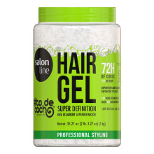 Salon Line, Curly Hair Gel, Gelatin voor Super Definitie, Vegan - Golvend, Krullend & Kinky Haar, 35,27 Oz