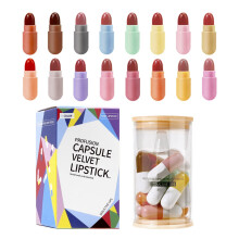 ANMANSY Lippenstift, Mini Lippenstift Set, 16 Matte Lippenstifte, 16 Farben, Samt Waterproof Langzeit Lippenstift