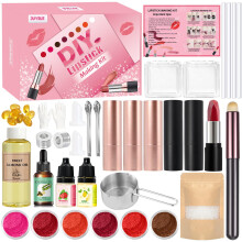JUYRLE Kit de Fabrication de Rouge à Lèvres DIY - Gloss à Lèvres Naturel à Base de Cire d'Abeille