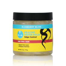 Curls Blueberry Bliss Super Hold Edge Control - 4 oz, Sterke Haar Gel voor Type 4 Haar