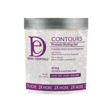 Design Essentials Contours Protein Styling Gel, Medium Hold, Flake-Free voor Natuurlijk & Ontspannen Haar, 32 oz