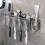 (Clear 2pcs Cup)Multicup Wallmounted Toothbrush Rack For Bathroom Storage And Tool Hygiene 2