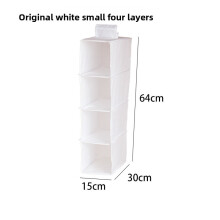 (White 64x30x15cm) Bedroom Oxford Storage Hanging Bag With Multiple Compartments And Foldable Feature