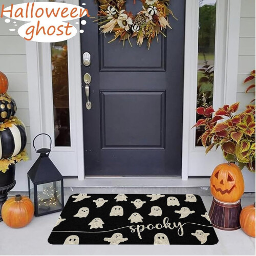 (Style13,50x80cm)Halloween Floor Mat With Nonslip Rubber Back And Linen Surface For Entryway 2
