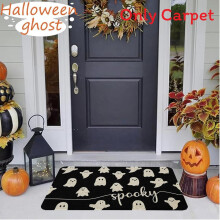 (Style6,60x90cm)Halloween Floor Mat With Nonslip Rubber Back And Linen Surface For Entryway