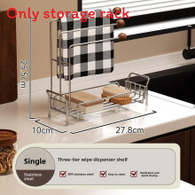 (Three Rod)Étagère de comptoir à bord étroit en acier inoxydable avec drain d'eau pour utilisation cuisine