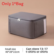 (Gray 40x28x22cm) Fabric Oxford Clothes Organizer With Dustproof Cover For Bedroom Travel Use And