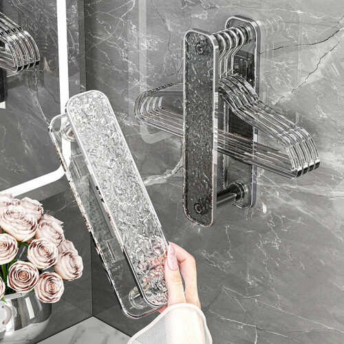 Wall Mounted Clothes Organizer With Portable Design For Home Bathroom Tool Use 2