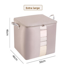 (Gray 50x46x46cm) Packing Clothing Spacious Bag With Moistureproof Fabric For Bedroom And Travel Storage