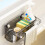 (Gray)Minimalist Wall Mount Kitchen Shelf With Suction Cups For Dishwashing Storage Accessories 2