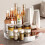 Plastic Kitchen Organizer With Silent Rotating Base For Oil Salt And Sauce Storage Bottle 3