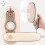 (Beige EU)Portable Handheld Steam Iron With Rotatable Design For Clothes And Use Bedding 3