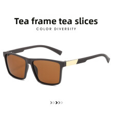 (Brown)Classic Mens Polarized Sunglasses Allframe Driving Outdoor Fashion Accessory